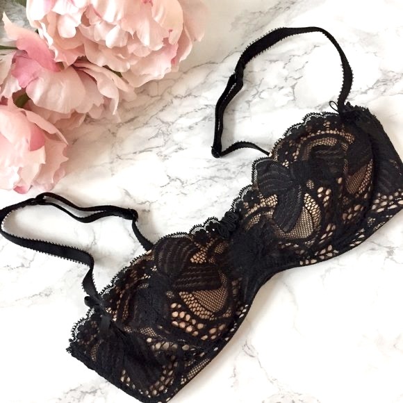 Chantal Thomass X Victoria’s Secret Other - Vintage Chantal Thomass for Victorias Secret Black Lace Demi Balconette Bra